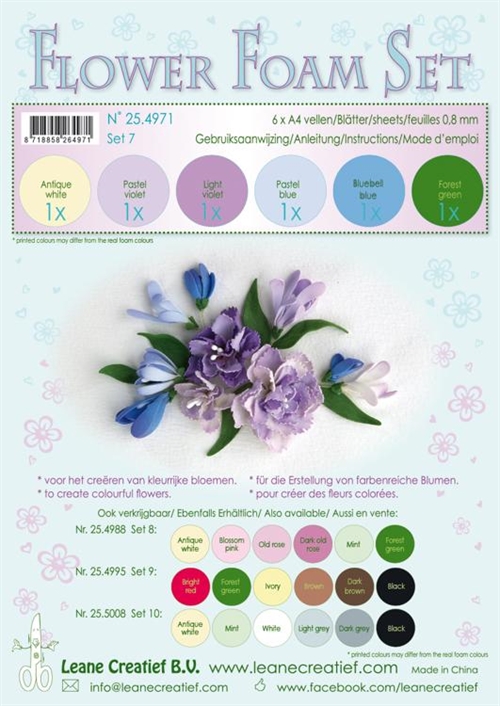  Leane Creatief Flower Foam Blomster skum 6 farver